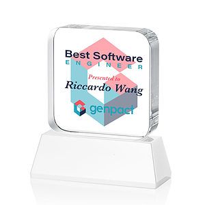 Flamborough VividPrint™ Award on Base - White