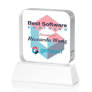 Flamborough VividPrint™ Award on Base - White