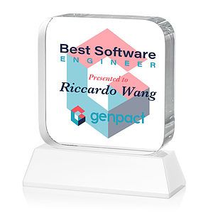 Flamborough VividPrint™ Award on Base - White