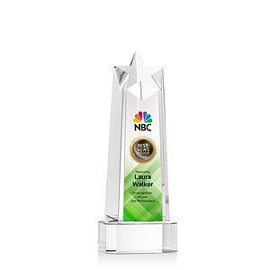 Delaware Star VividPrint™ Award on Base - Clear