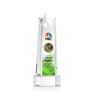 Delaware Star VividPrint™ Award on Base - Clear