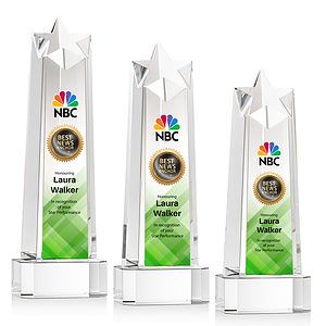 Delaware Star VividPrint™ Award on Base - Clear