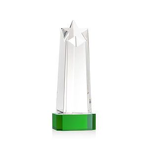 Delaware Star VividPrint™ Award on Base - Green