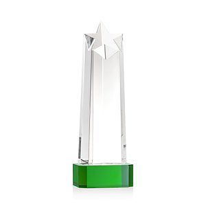 Delaware Star VividPrint™ Award on Base - Green