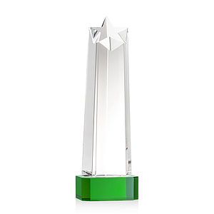 Delaware Star VividPrint™ Award on Base - Green