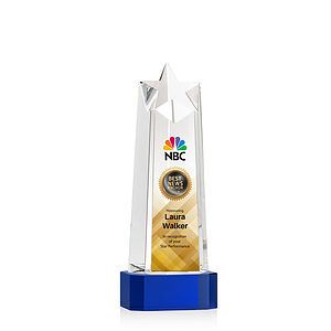 Delaware Star VividPrint™ Award on Base - Blue