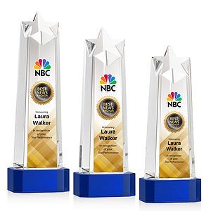 Delaware Star VividPrint™ Award on Base - Blue