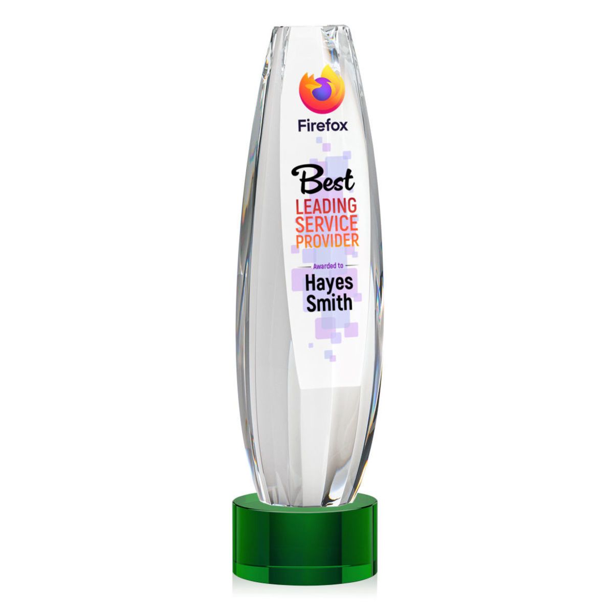 Hoover VividPrint™ Award on Marvel Base - Green