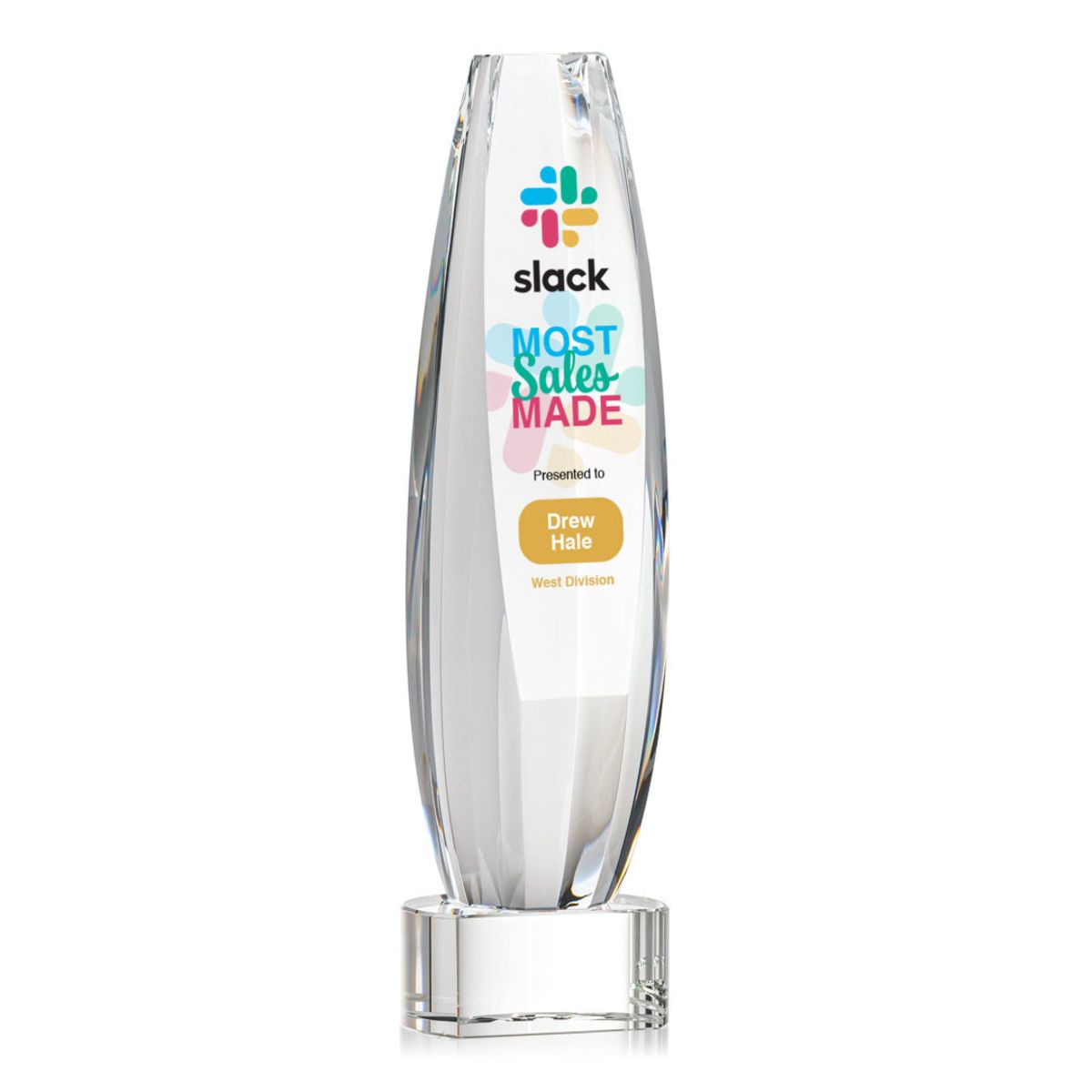 Hoover VividPrint™ Award on Paragon Base - Clear