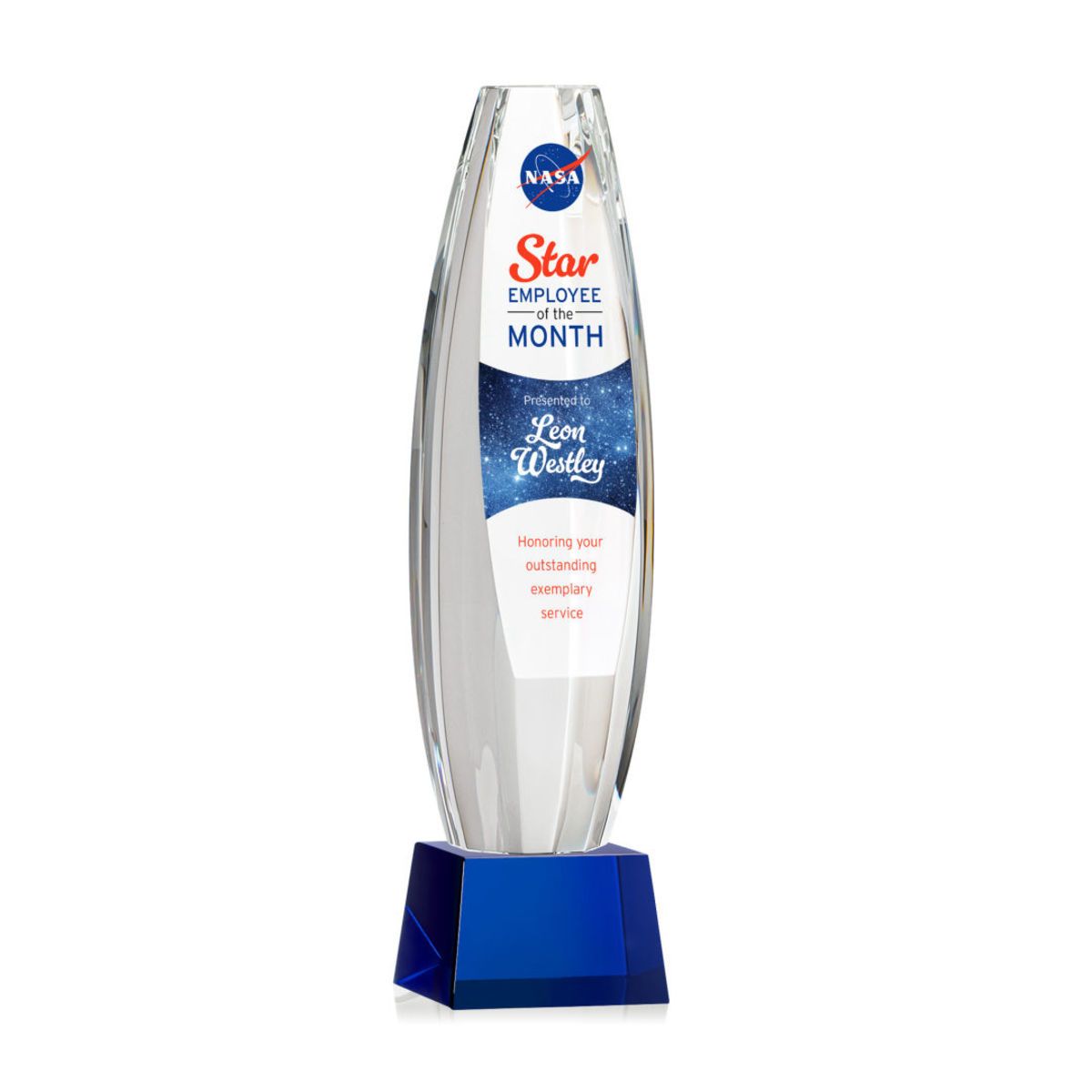 Hoover VividPrint™ Award on Robson Base - Blue