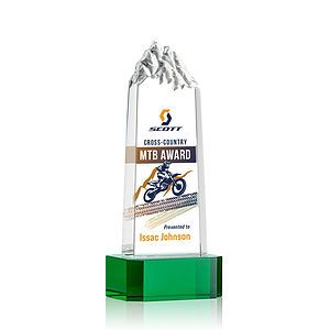 Himalayas VividPrint™ Award on Base - Green