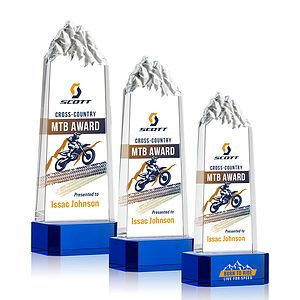 Himalayas VividPrint™ Award on Base - Blue