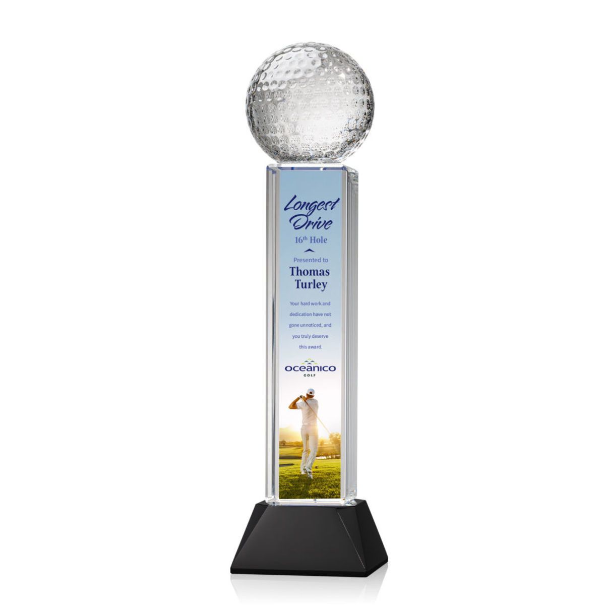 Golf Ball VividPrint™ Award on Stowe - Black