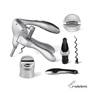 rabbit® 6-PC Wine Tool Kit - Silver
