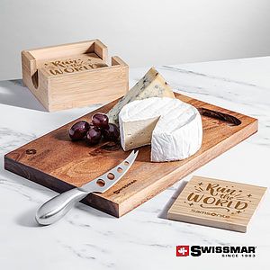 Swissmar® Acacia Board & Bamboo Coasters
