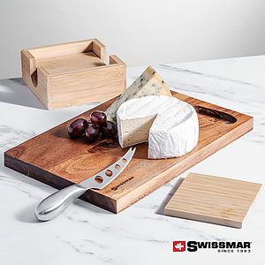 Swissmar® Acacia Board & Bamboo Coasters