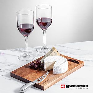 Swissmar® Acacia Board &  2 Belmont Wine