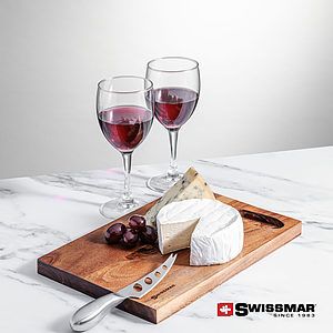 Swissmar® Acacia Board &  2 Carberry Wine