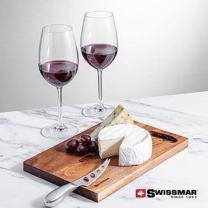 Swissmar® Acacia Board &  2 Coleford Wine