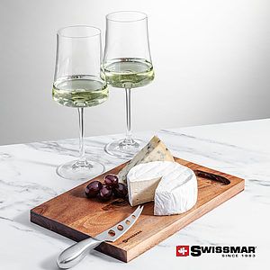 Swissmar® Acacia Board &  2 Dakota Wine