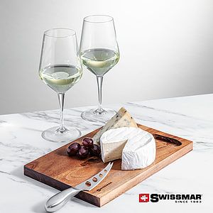 Swissmar® Acacia Board &  2 Germain Wine
