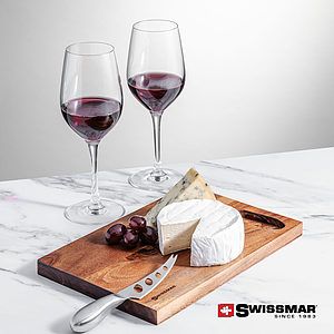Swissmar® Acacia Board &  2 Lethbridge Wine