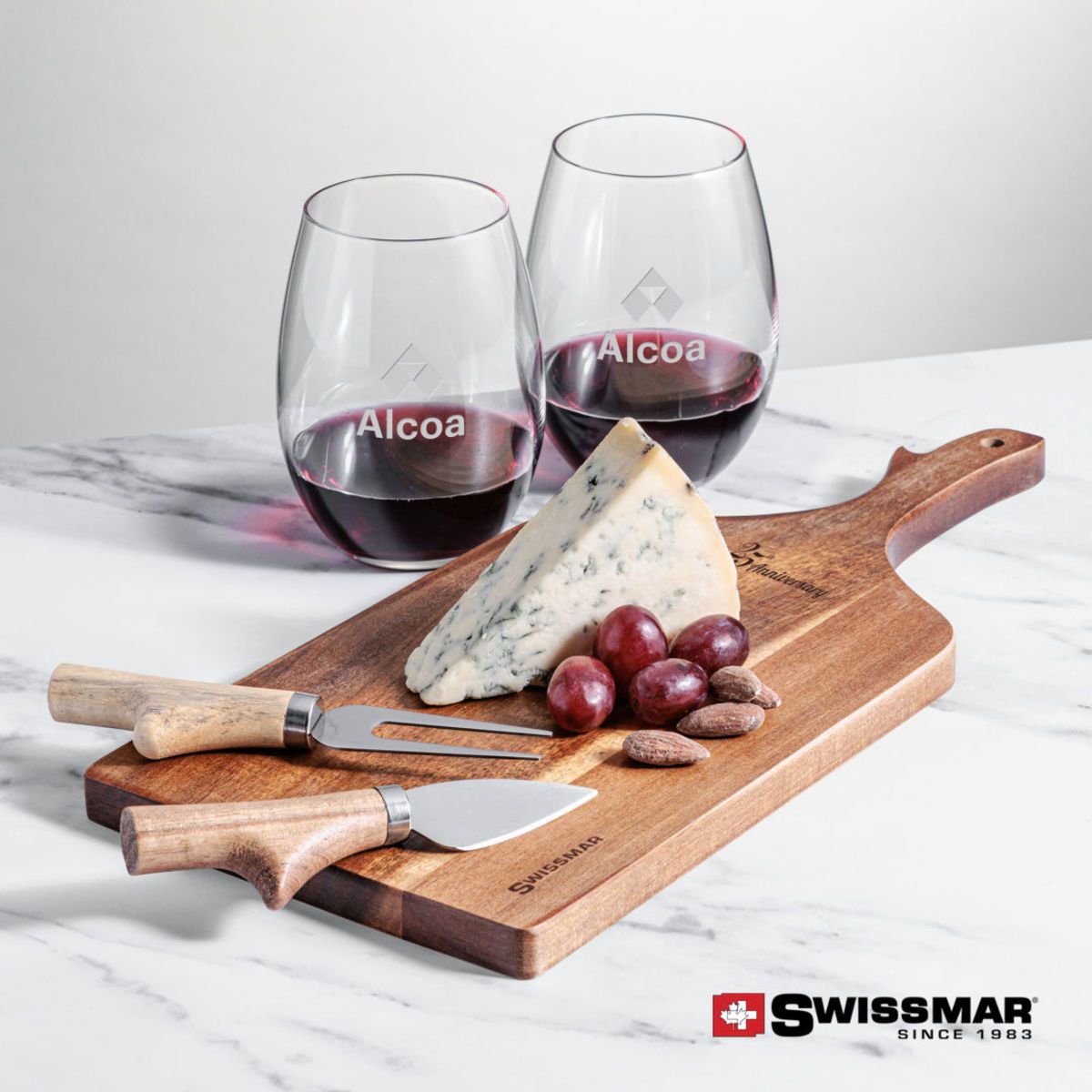 Swissmar Paddle Board  2 Carlita Stemless Wine
