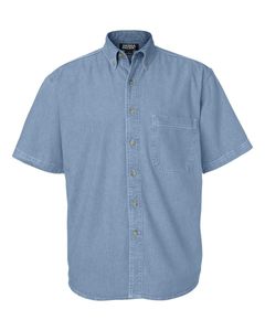 Men's Denim Short Sleeve Shirt - 0211