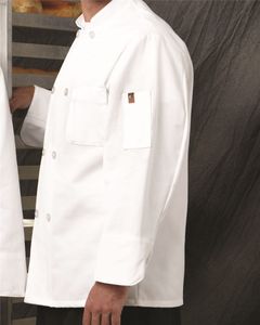 Button Chef Coat with Thermometer Pocket - 0413