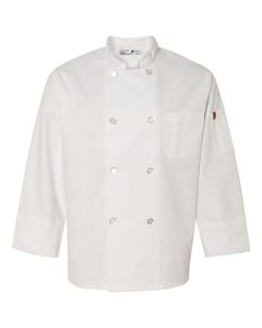 Button Chef Coat with Thermometer Pocket - 0413