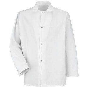 Men's Gripper-Front Short Butcher Coat - 0416