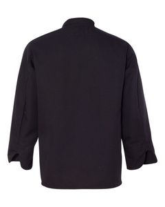 Ten Pearl Button Black Chef Coat - 0425