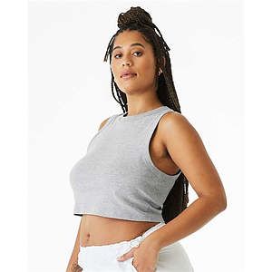 Women's Micro Rib Muscle Crop Tank - 1013