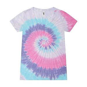Women's Tie-Dyed V-Neck T-Shirt - 1075