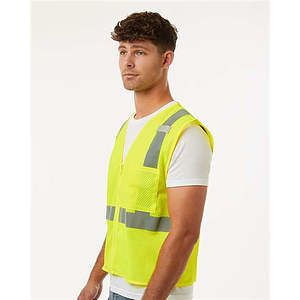 Unisex Single Pocket Zipper Mesh Vest - 1089-1090