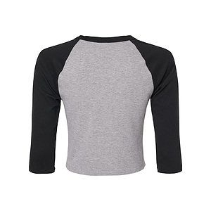 Women's Micro Rib Three-Quarter Raglan Sleeve Baby Tee - 1200