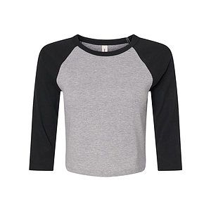 Women's Micro Rib Three-Quarter Raglan Sleeve Baby Tee - 1200