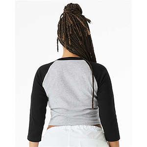 Women's Micro Rib Three-Quarter Raglan Sleeve Baby Tee - 1200