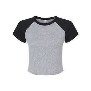 Women's Micro Rib Raglan Baby Tee - 1201