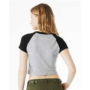 Women's Micro Rib Raglan Baby Tee - 1201
