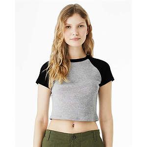 Women's Micro Rib Raglan Baby Tee - 1201