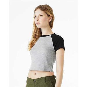 Women's Micro Rib Raglan Baby Tee - 1201