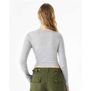 Women's Micro Rib Long Sleeve Baby Tee - 1501