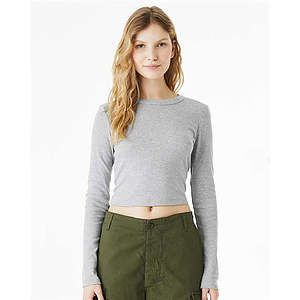 Women's Micro Rib Long Sleeve Baby Tee - 1501