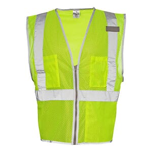 Unisex Premium Brilliant Series® Three-Pocket Zippered Mesh Vest - 1507