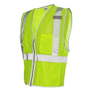 Unisex Premium Brilliant Series® Three-Pocket Zippered Mesh Vest - 1507