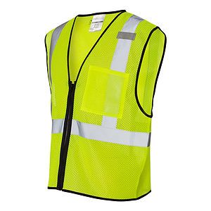 Unisex Single Pocket Zipper Mesh Class 2 Vest - 1519-1520