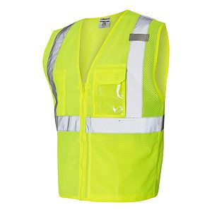 Unisex Clear ID Vest with Zipper Closure - 1532