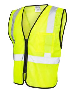 Unisex Double-Pocket Zippered Economy Class 2  Vest - 1537-1538