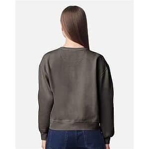 Women's Garment-Dyed Mid-Length Crewneck Sweatshirt - 1566L